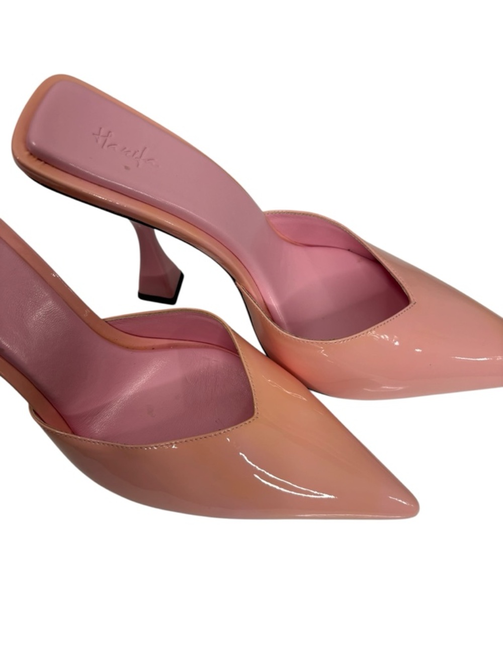 Hanifa Pink Patent Pointed-Toe Mule Heels, NWOB, size 36.5 - Picture 7 of 8